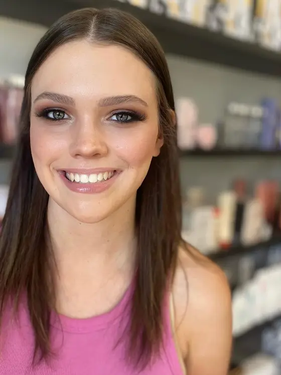 Defined smoky eye with fresh, glowing skin