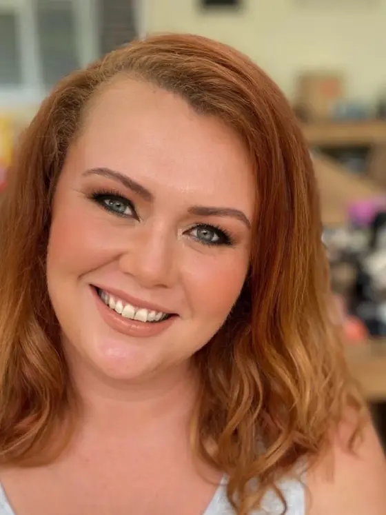 Warm glam with a soft smoky eye and a glowing finish